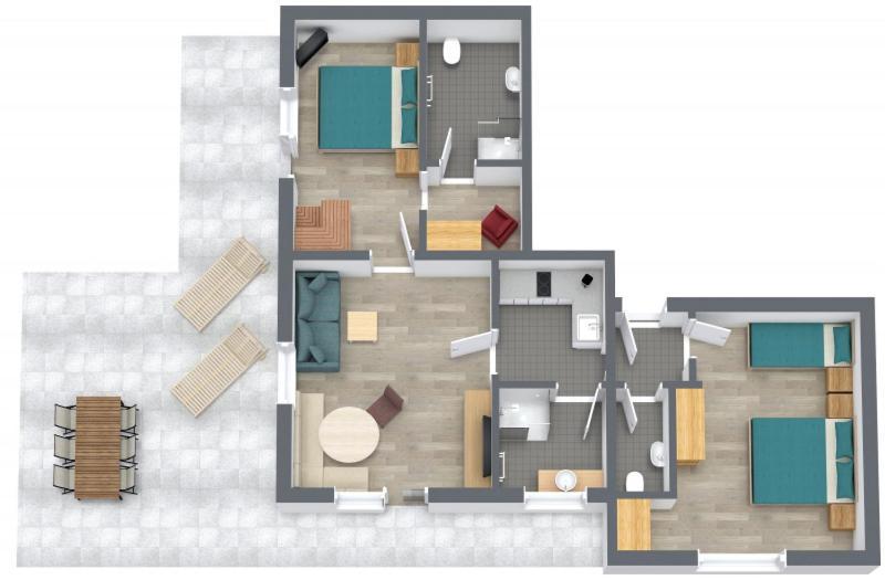 Standaard Appartement met 2 Slaapkamers en Sauna